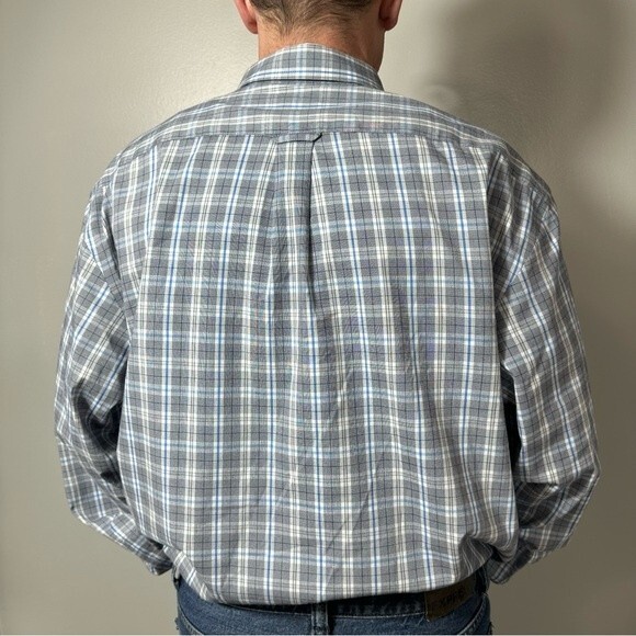 IZOD Button Down Casual plaid shirts for men - Picture 2 of 13